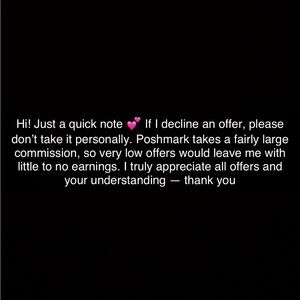 Friendly Note About Offers 💕